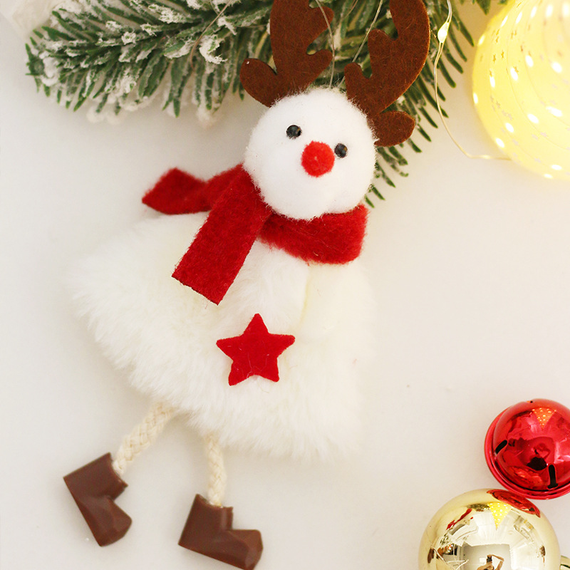 Cross-Border Spot Christmas Decorations Ins Cute Wind Snowman Old Man Doll Christmas Tree Pendant