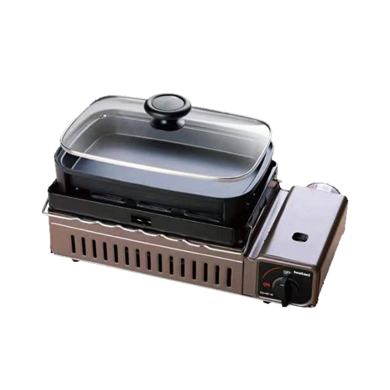 岩谷多功能烧烤炉烤网烤架烤盘三合一家用户外烤肉烤串炉具rbt-3s