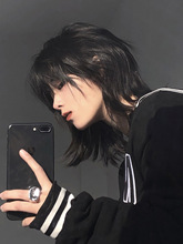 金城武同款假发男长发狼尾鲻鱼头中分刘海自然帅气全头