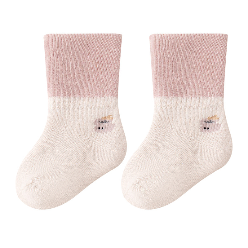 Baby Socks Winter New Thickened Warm Wide Mouth Baby Newborn Boy Girls Mid-Calf Length Children's Socks