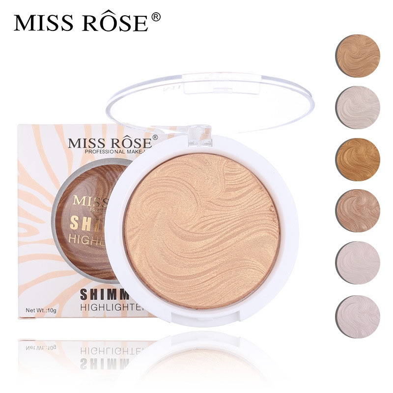 Missrose Cross-Border Cosmetics Pearlescent Three-Dimensional Monochrome Baked Powder Highlight Powder Enhanced Side Shadow Bronzing Powder Makeup