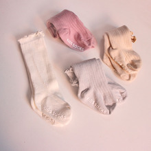 婴儿长筒袜春秋纯棉过膝松口不勒腿春季薄款新生儿袜子宝宝长袜子