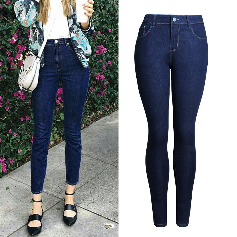 amazon ebay skinny jeans for women 2022 new cross-border e-commerce slimming denim trousers high waist hip raise pants