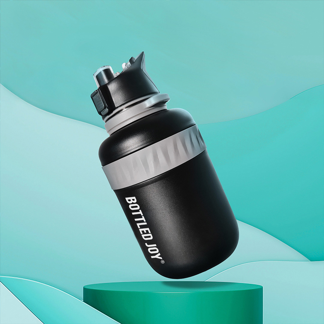 bottled joy大容量冰火吨吨桶双饮设计304不锈钢水杯大肚杯保温杯