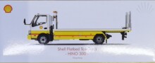 Tiny微影 1：18 日野 HINO 300 壳牌Shell 平板拖车 合金汽车模型