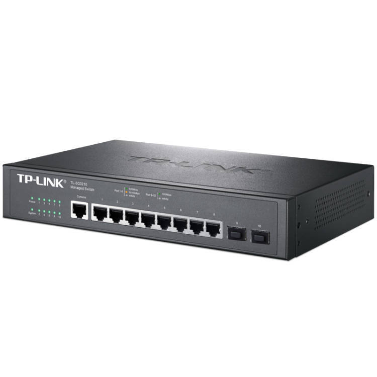 TP-LINK TL-SG3210全千兆网管交换机 8口千兆+2SFP二层网管交换机