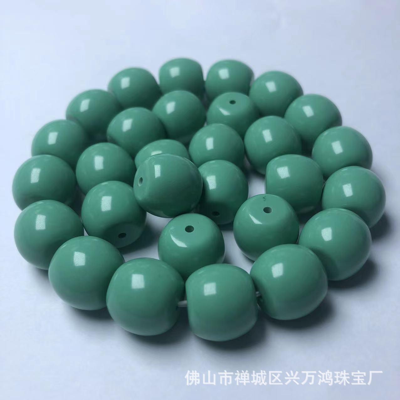 菱镁矿二代优化粉压绿松石老型鼓珠配饰diy配饰-阿里巴巴