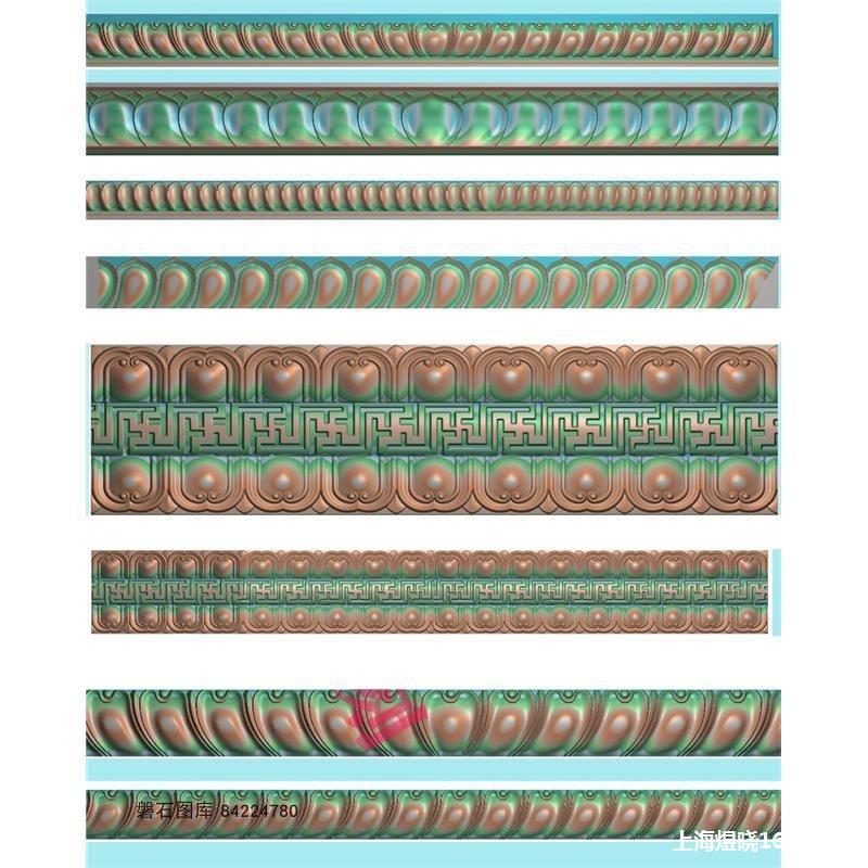 藏式瓣须弥座底座线条精雕图灰度图石雕墓碑横梁长条花边浮雕