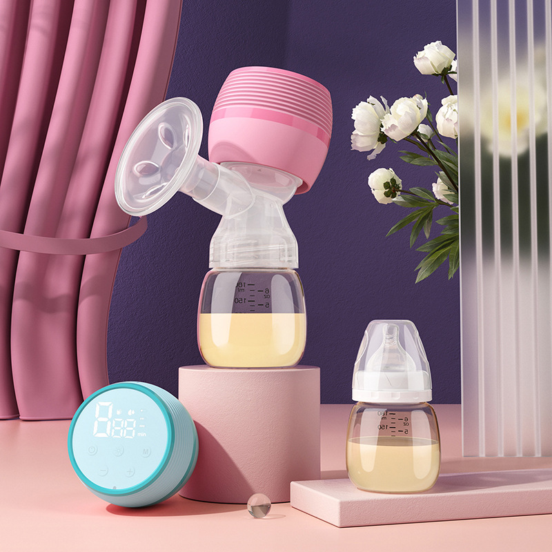 integrated electric breast pump milk suckling massage portable postpartum breast pump built-in night light breast pump