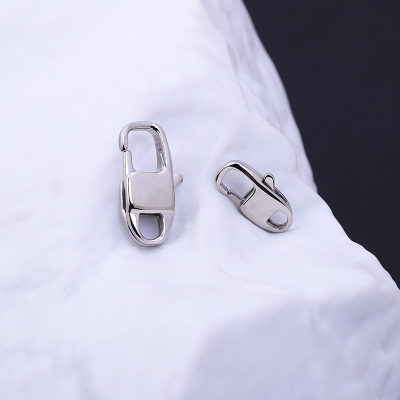 不锈钢古巴链扣八字扣牛仔链扣龙虾链接扣弹簧扣钛钢饰品配件批发