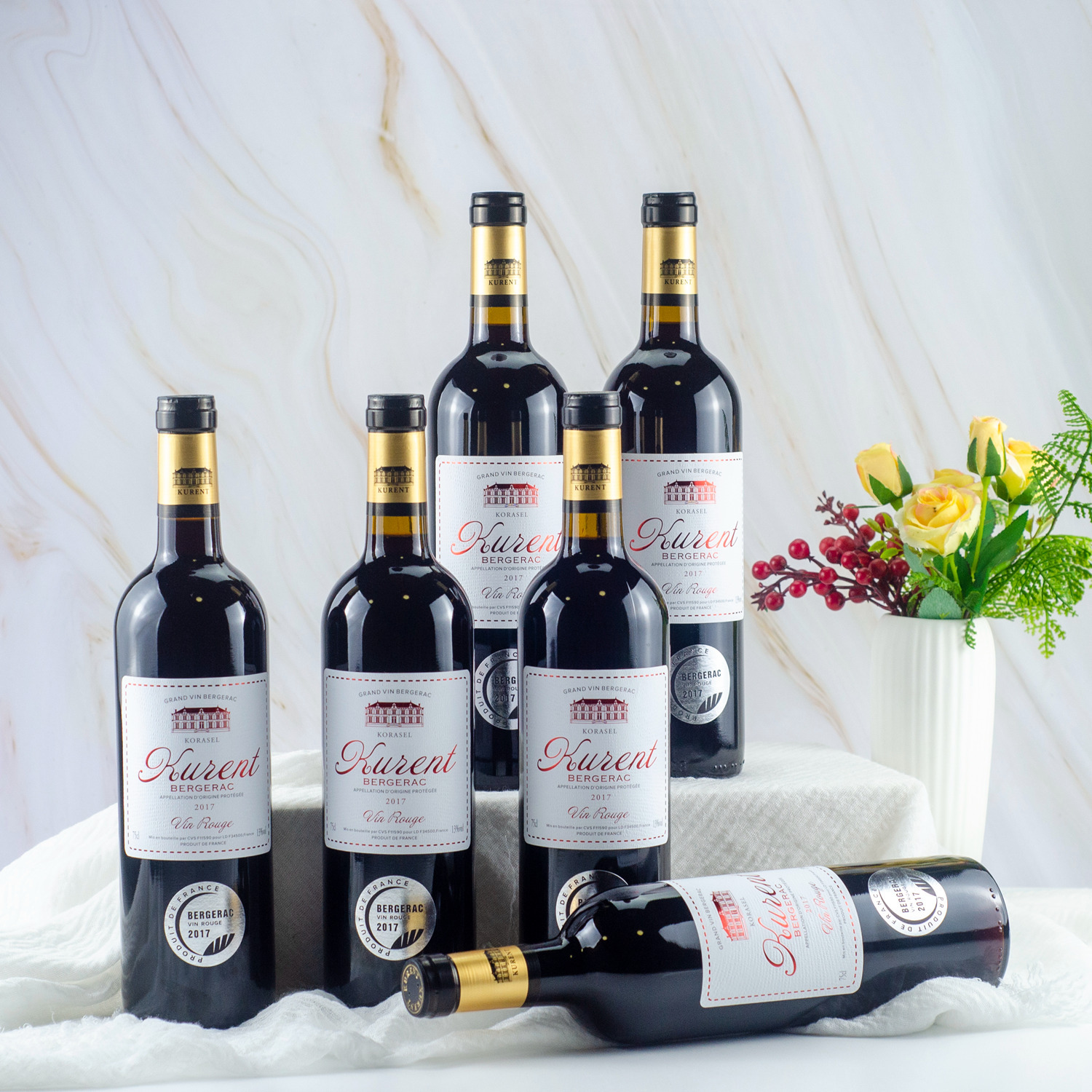 法国红酒 aop等级贝尔热拉克产区干红葡萄酒厂家批发一件代发红酒