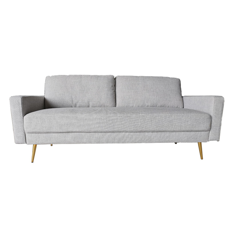 现代舒适亚麻布面料软垫双人座沙发客厅家具家居休闲设计沙发批发