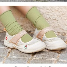 可爱童鞋女童运动鞋2024新款夏季透气玛丽珍鞋子包头凉鞋儿童网鞋
