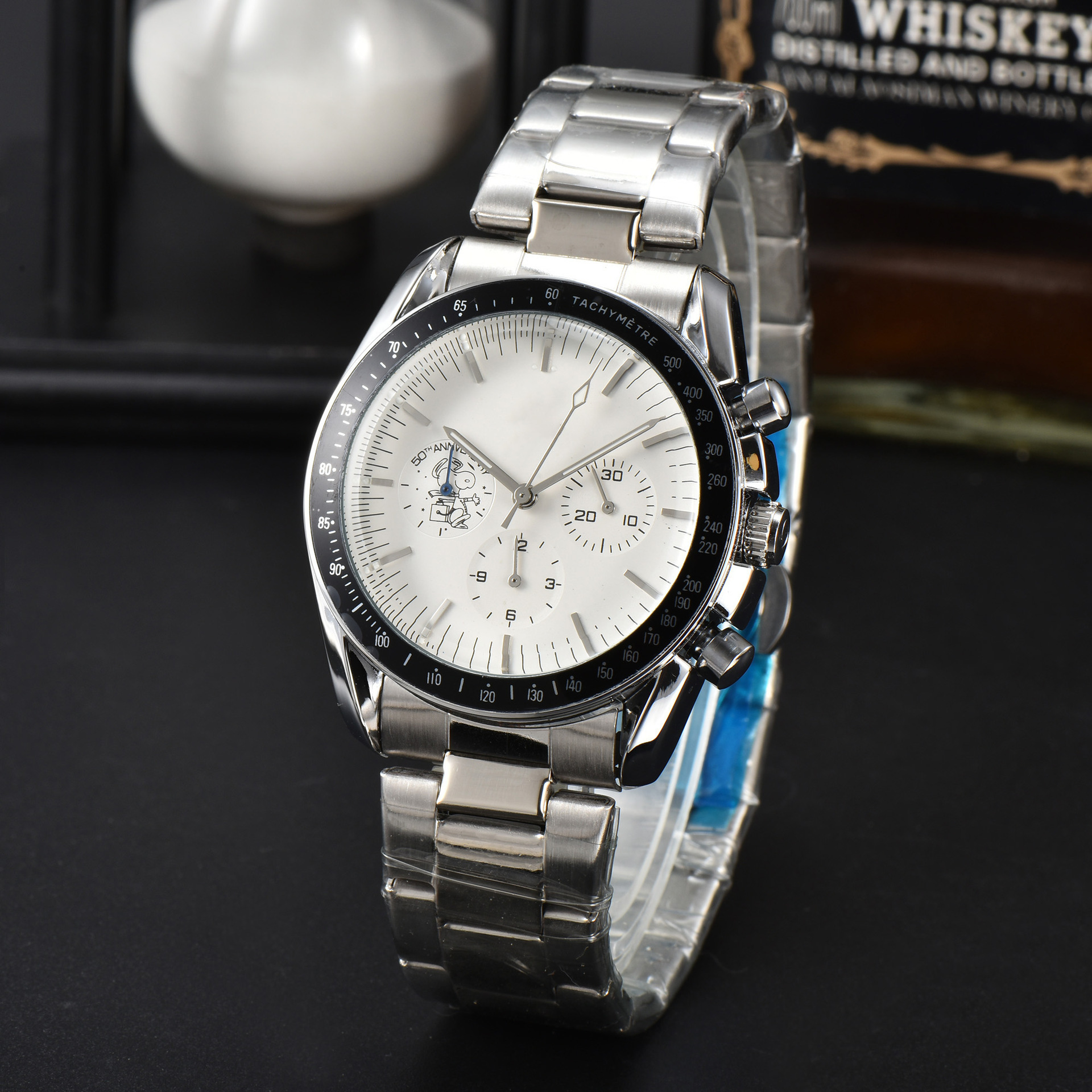 新款简约时尚潮流款石英男士钢带手表,速卖通爆款外贸热卖款代发