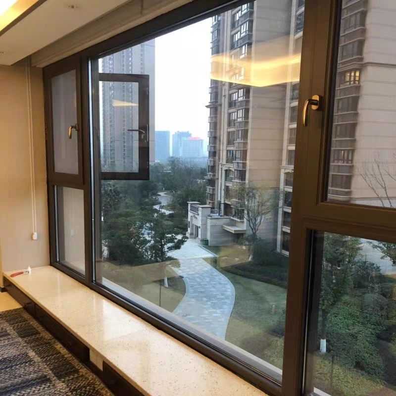 适用重庆断桥铝门窗隔音落地窗户封阳台窗纱一体铝合金阳光玻璃房
