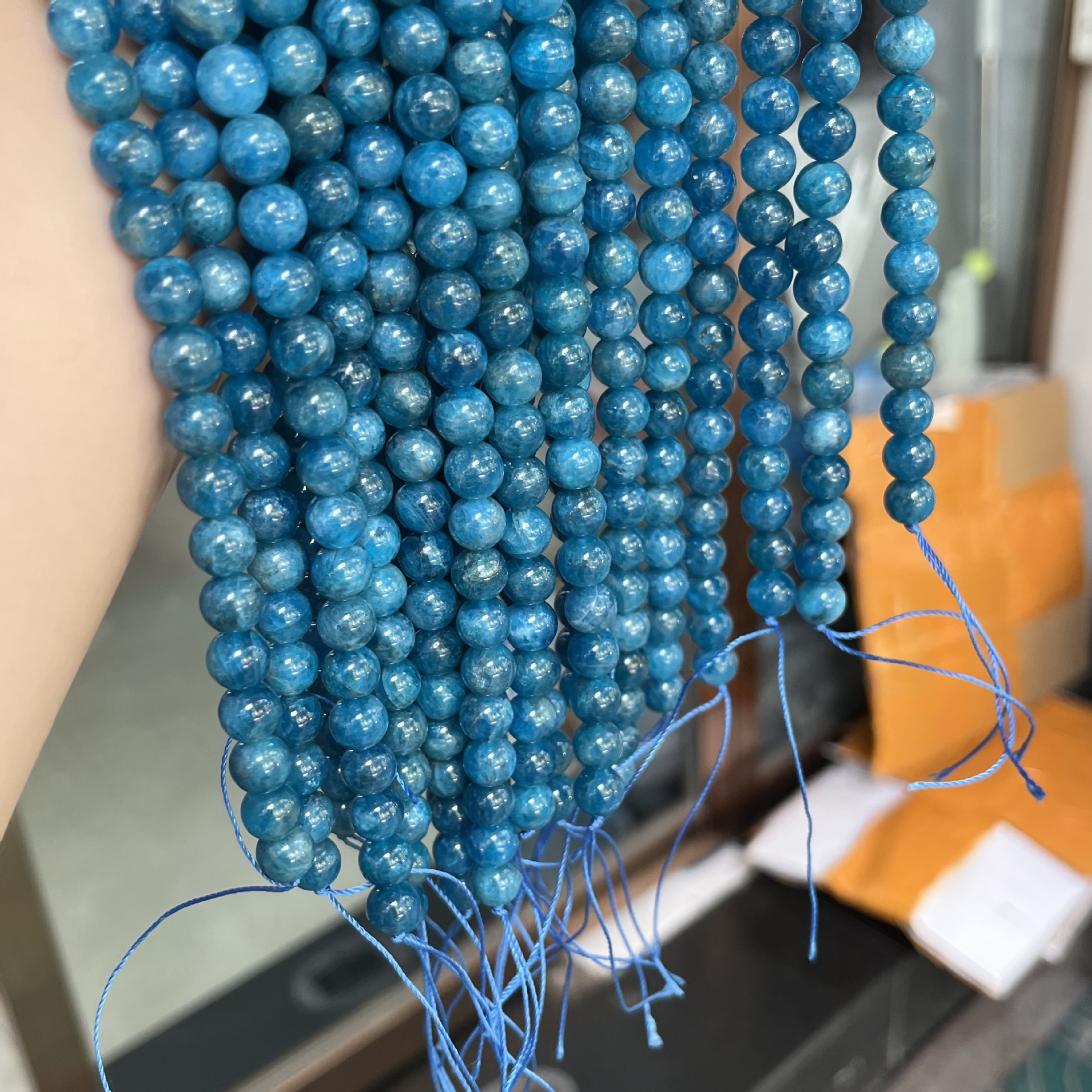 天然8mm蓝磷灰圆.-阿里巴巴