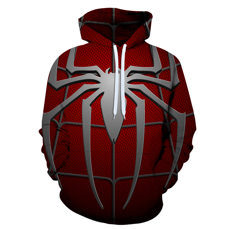 跨境 毒液共生体 致命守护者系列3d数码印花卫衣时尚 套头连帽衫