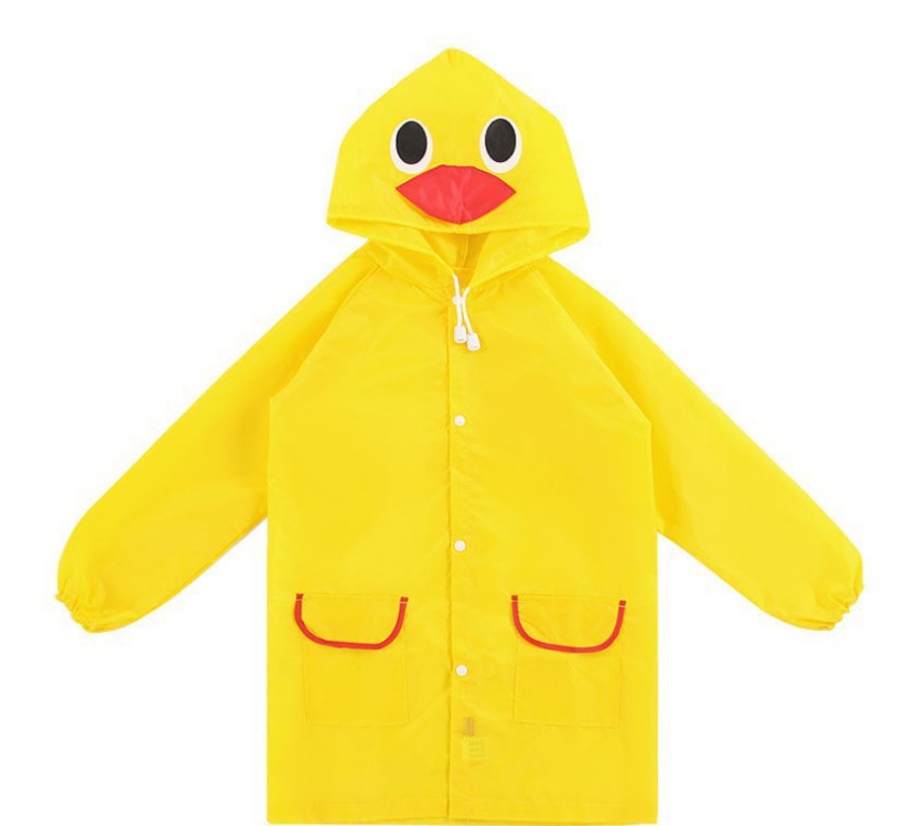 Cartoon Animal Children's One-Piece Raincoat Student Poncho Baby Rain Gear Siamese 5 Colors in Stock