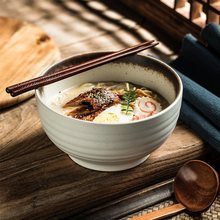 日式高脚面碗拉面碗斗笠碗 碗盘餐具陶瓷碗汤面碗馄饨面碗饺子碗