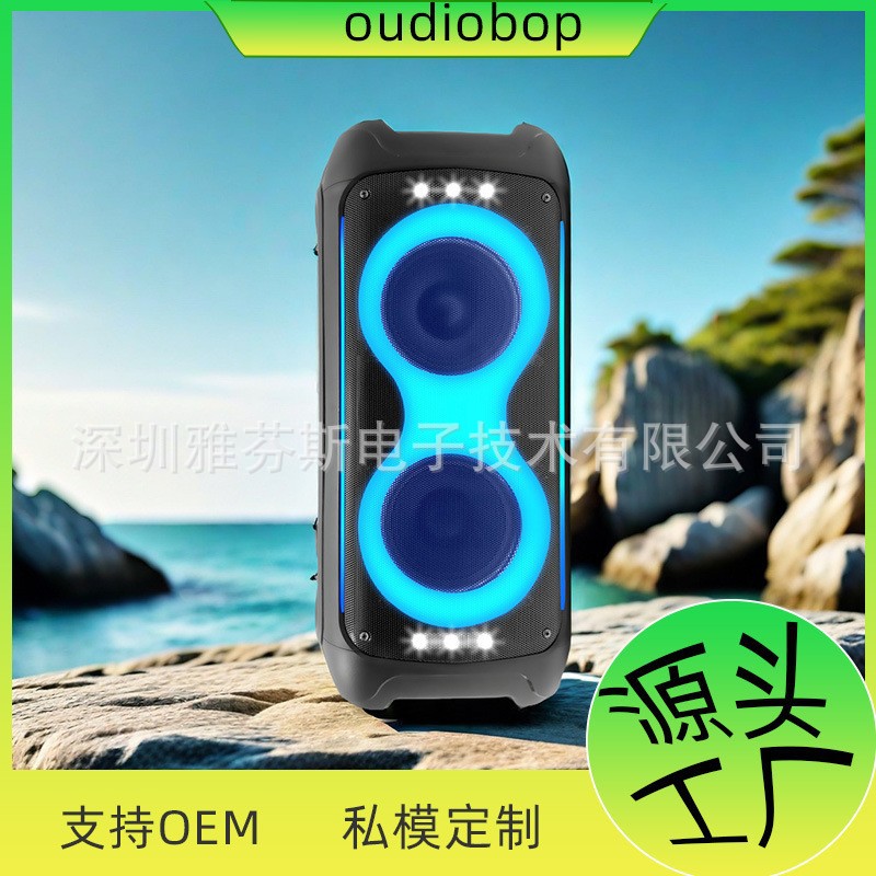 5寸双喇叭彩灯k歌音响大音量广场舞低音炮-阿里巴巴