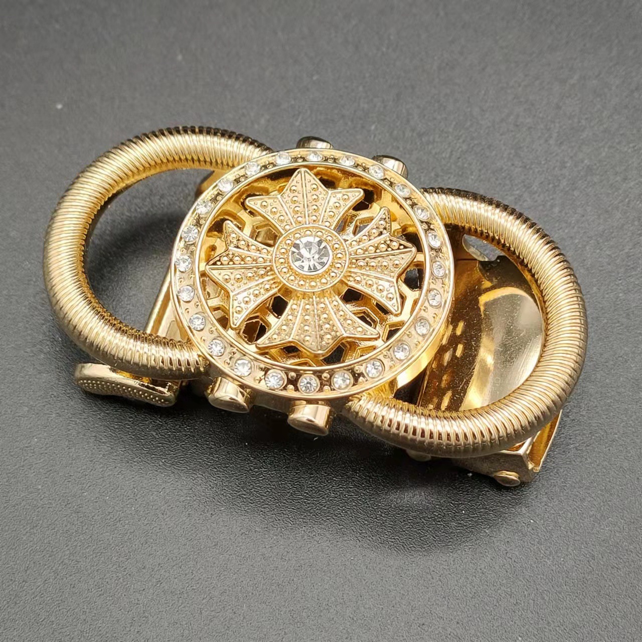 纯铜皮带扣头腰带扣黄铜扣头白铜皮带头紫铜女士针扣配件带扣休闲