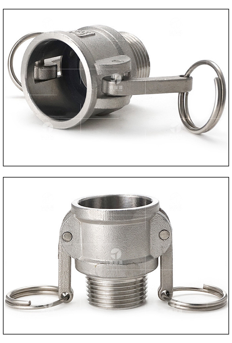 b型不锈钢焊接扳把式外螺纹快装接头母头卡扣式快速接头