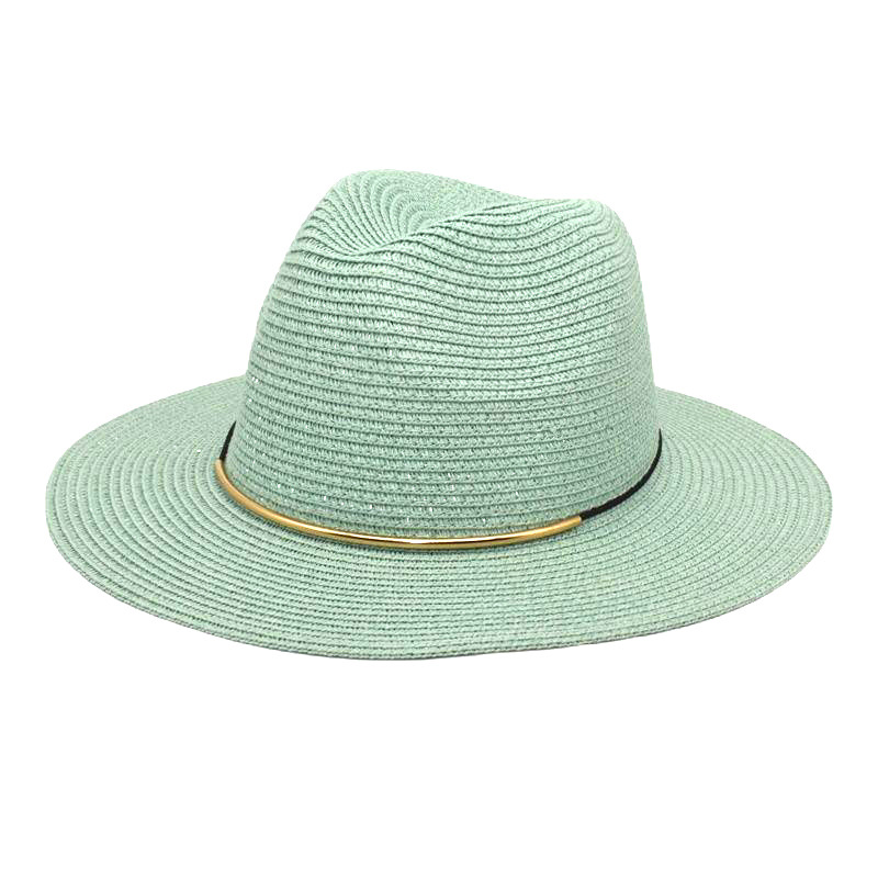 2022 New Men's and Women's Fashion Straw Hat Summer Outdoor Travel Sunshade Sun Straw Hat British Gentleman Fedora Hat