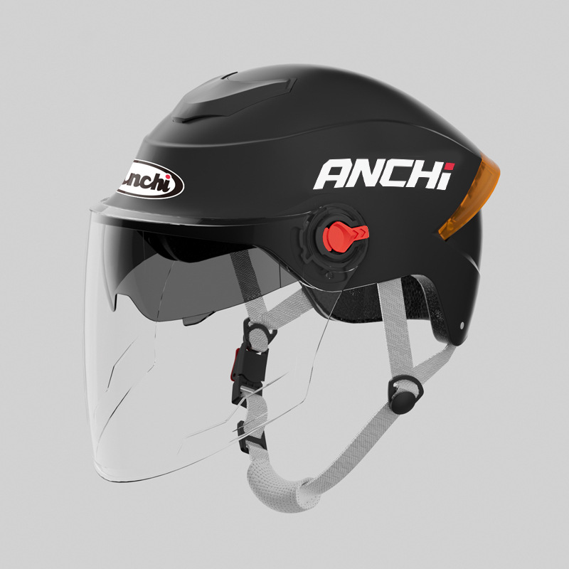 安驰3c认证电瓶电动车头盔女款男士摩托车安全帽四季夏季防晒半盔