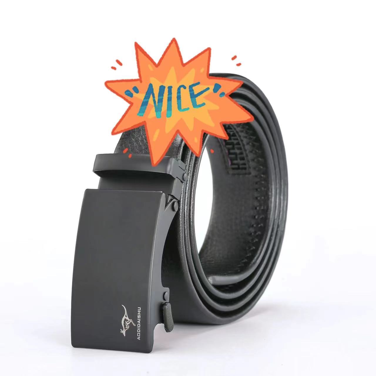 澳帝袋鼠皮带套装 男士真皮韩版潮百搭牛皮腰带招淘宝拼多多代理