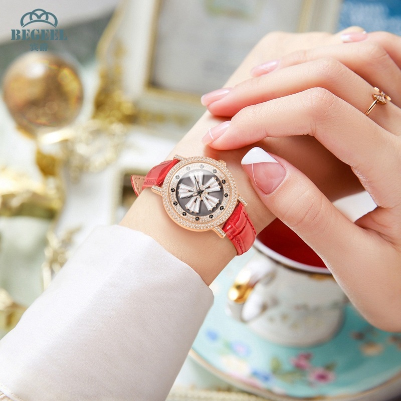 瑞士宾爵手表钟表商务轻奢配饰女表正红表带b1770l-阿里巴巴