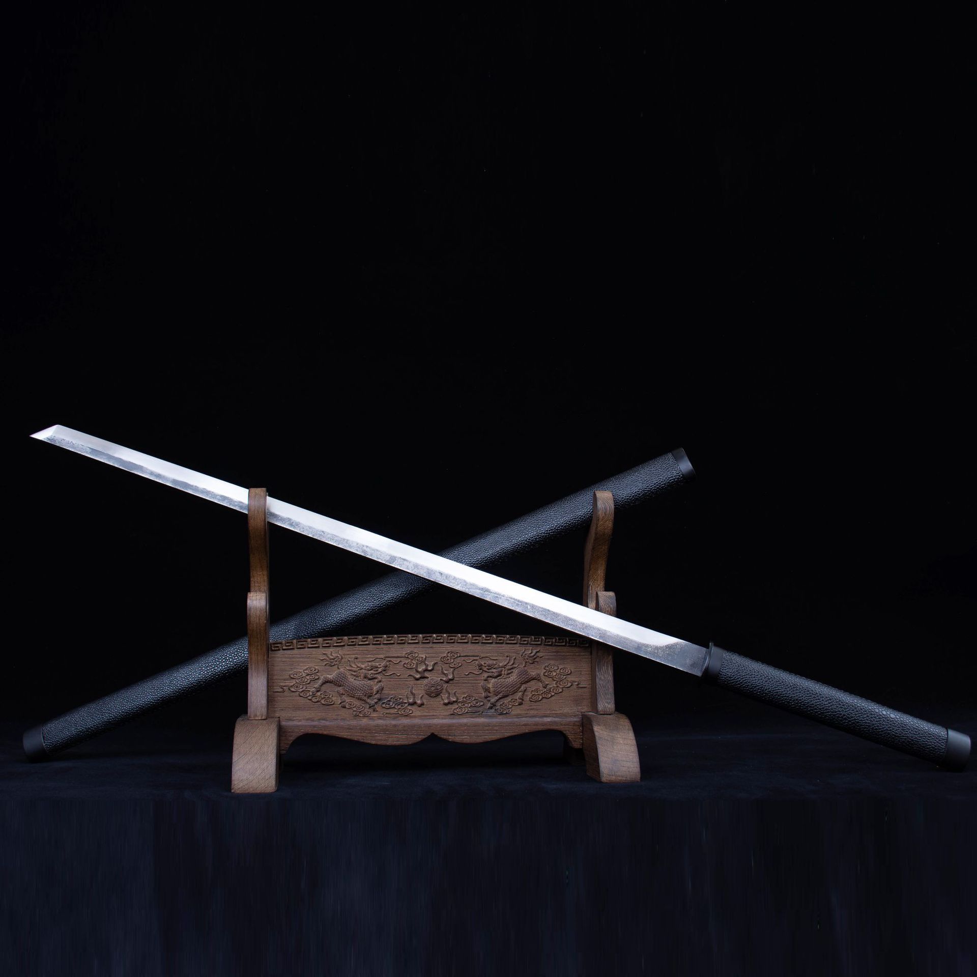 龙泉市刀剑手工锻打素装直刀简装唐横刀影视冷兵器传统宝剑未开刃