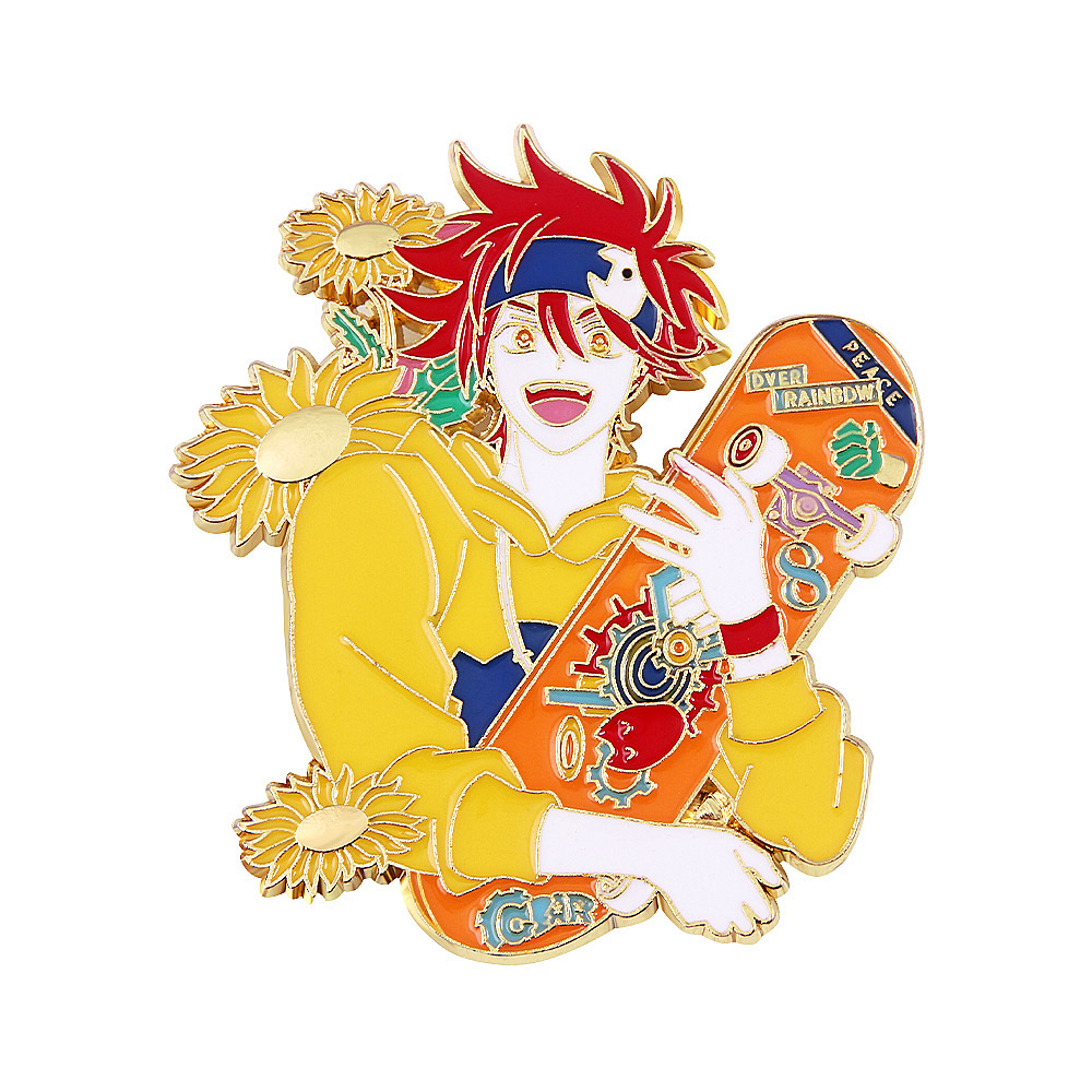 动漫周边无限周边滑板sk8历 兰雅同人金属胸针二次元兰加徽章别针