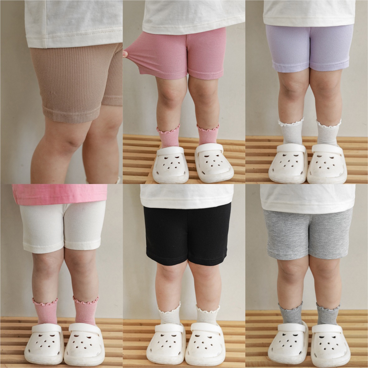 summer thin solid color shorts boys and girls new leggings pure cotton shorts baby breathable cool pants