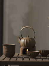 中式围炉煮茶罐罐茶煮茶器酒精炉火炉家用室内明火陶壶茶炉套装