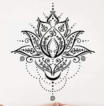 lotus荷花莲花曼陀罗花精雕瑜伽wall decor跨境亚马逊ebaydw10837