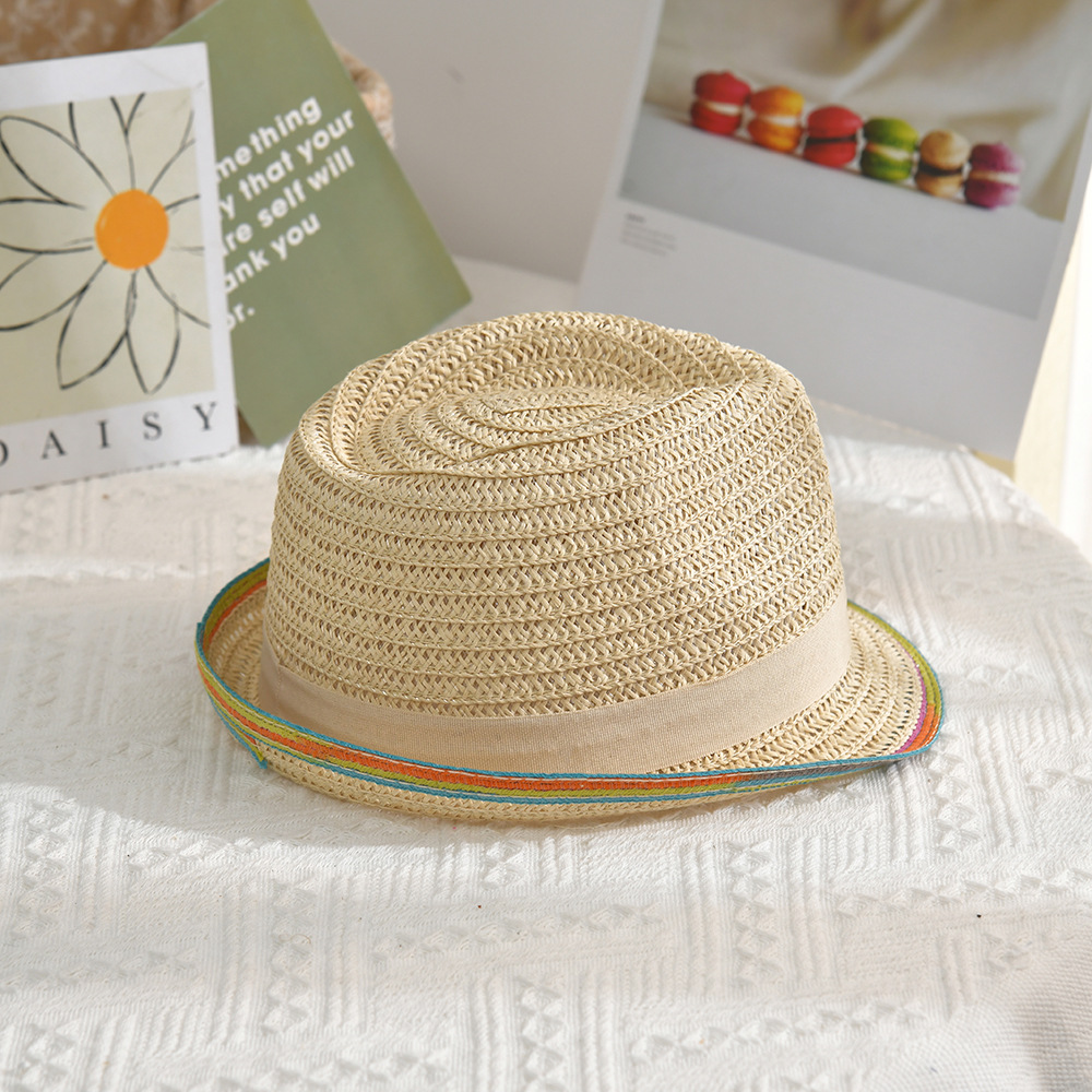 British Summer Vacation Hat Sun Protection by the Sea Sunshade Panama Fedora Hat Vacation Straw Hat Beach Hat