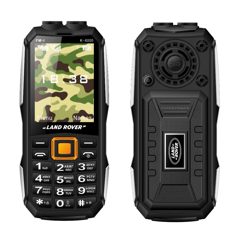 外贸三防军工路虎电霸手机待机长大电池功能机直板按键老年手机