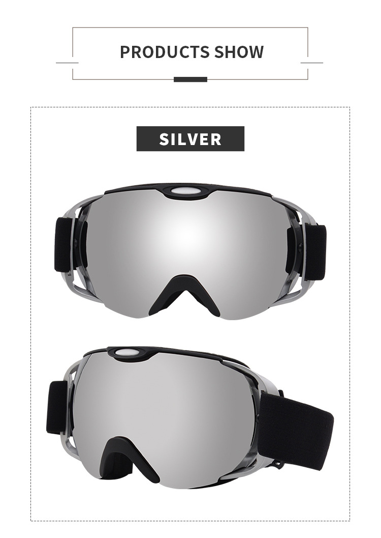 安罗尔新品球面双层防雾滑雪眼镜成人户外登山护目镜可卡近视男女