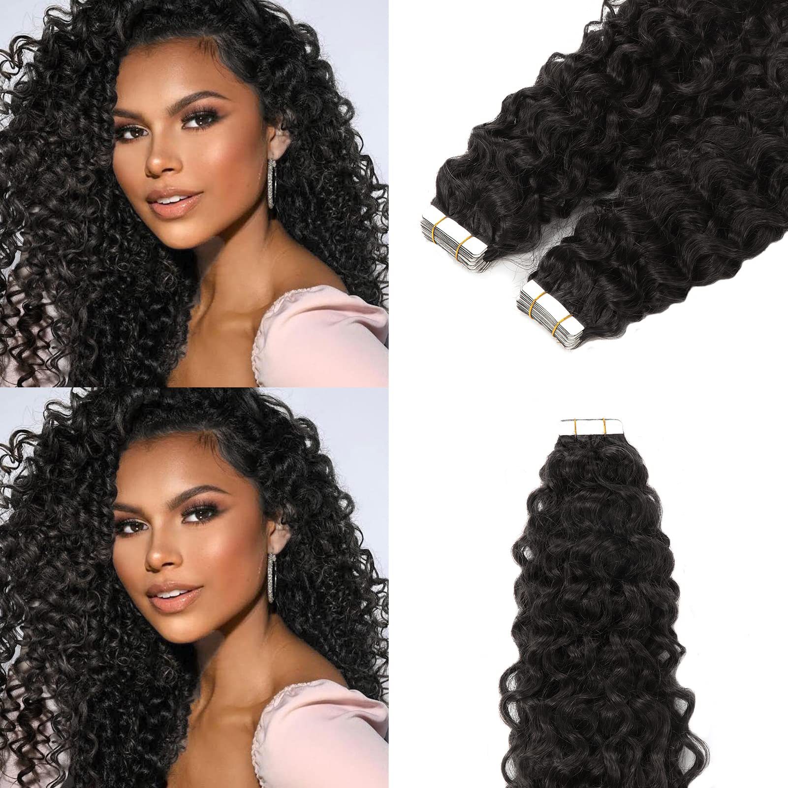 Slim Small Volume Real Person Shunfa Film Hair European and American Hair Extension No Knot Real Hair Hair Extension