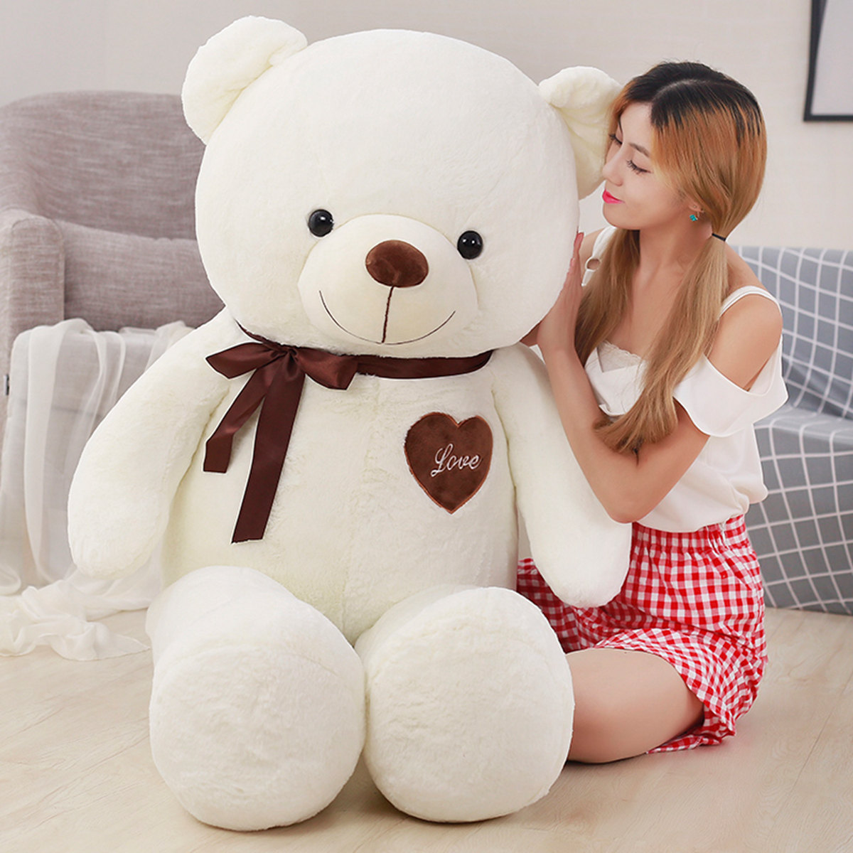 Large Teddy Bear Doll Big Bear Plush Toy 2 M Girl Panda BEBEAR 1.6 for Girlfriend