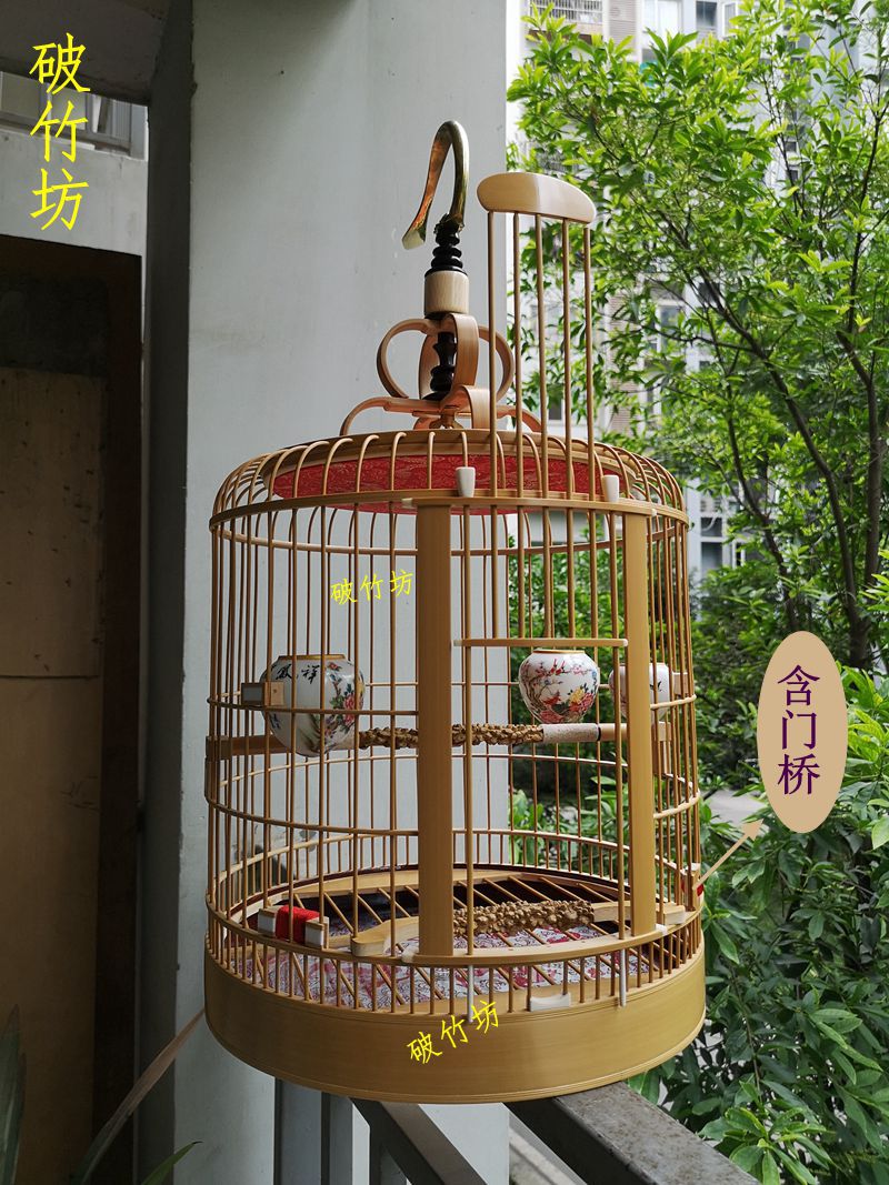 四川成都画眉鸟笼手工笼  川笼竹鸟笼老料画眉笼全配包邮