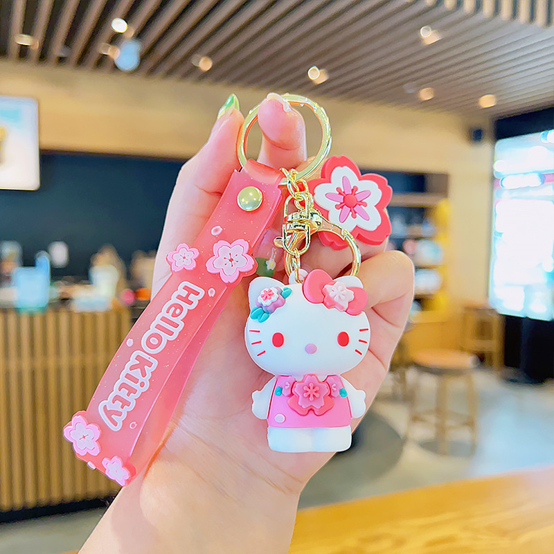Cartoon Clow M Pendant Wholesale Cute Melody Doll Keychain Schoolbag Pendant Car Key Chain Gift