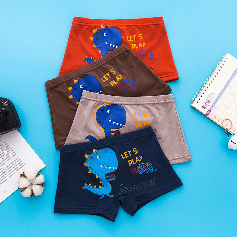 儿童内裤男童平角裤可爱卡通内裤男童婴小中大童男孩四角短裤