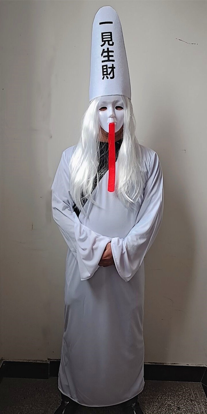 万圣节 恐怖黑白无常衣服cosplay化妆表演出 木乃伊服装恶魔鬼衣