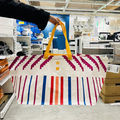 宜家ikea大容量pp手提编织袋超市购物快递搬家户外旅行打包袋logo