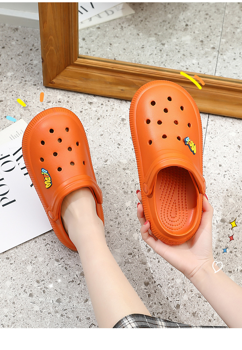 洞洞鞋女夏季ins潮2021年新款防滑包头拖鞋外穿沙滩时尚凉鞋女夏