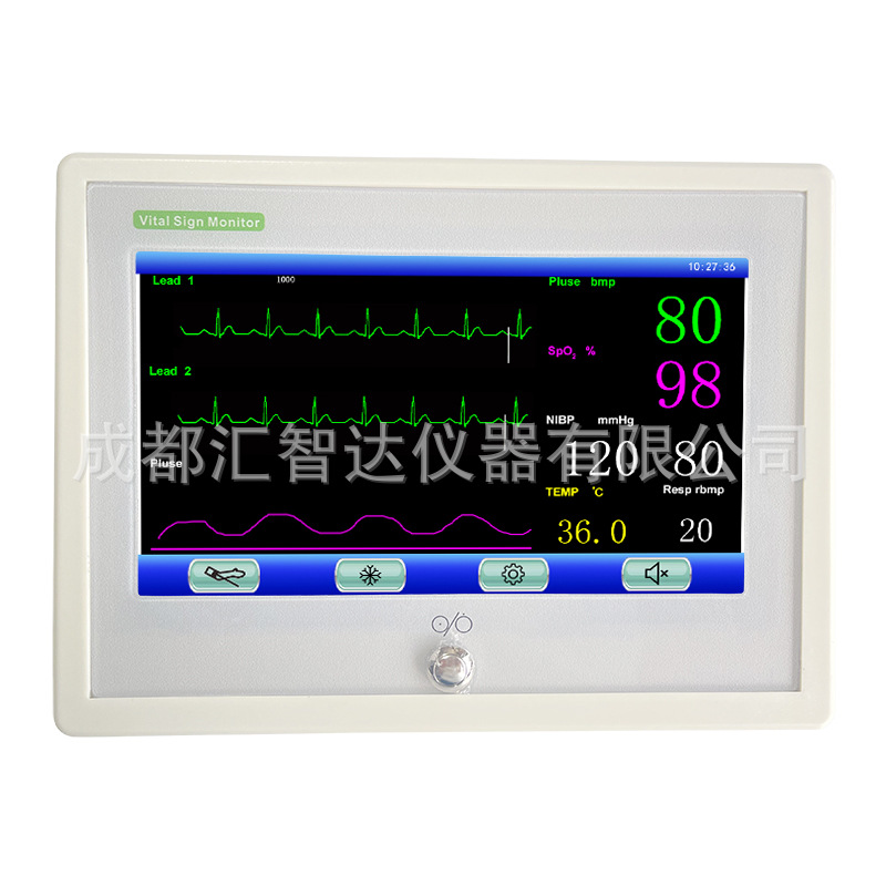Medical Devices 7-Inch Touch Screen Multi-Parameter Monitor Portable Bedside Monitor Patient Monitor