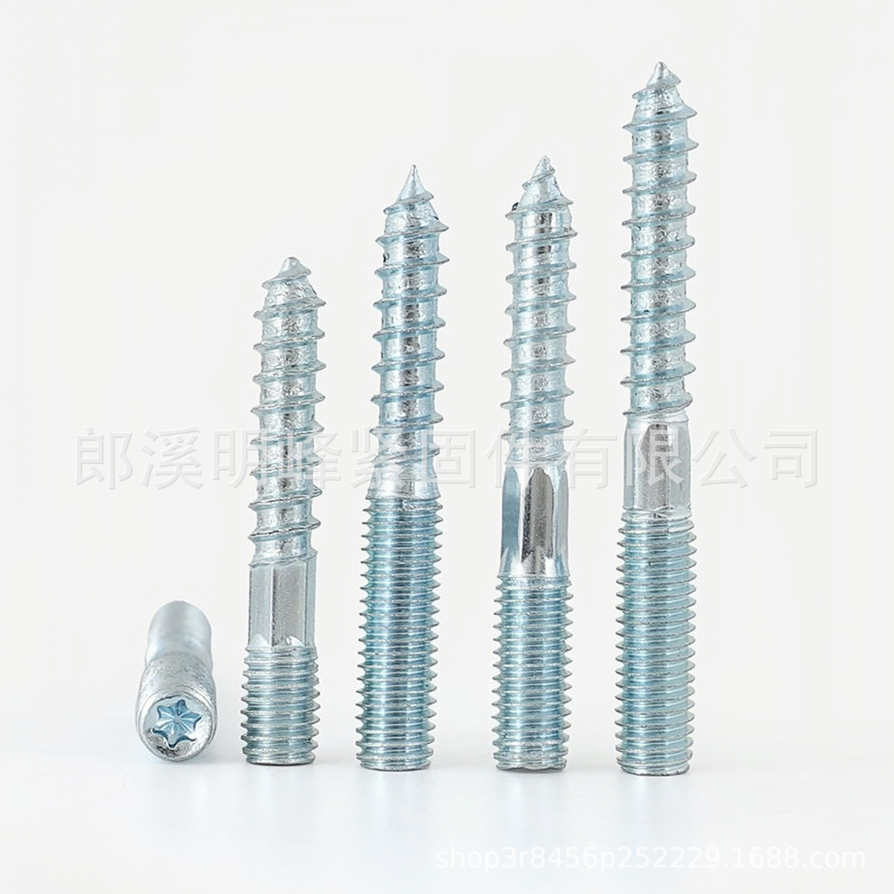 机木双头螺丝 自攻双头牙 梅花槽双头木螺钉 家具扶手连接楼梯配