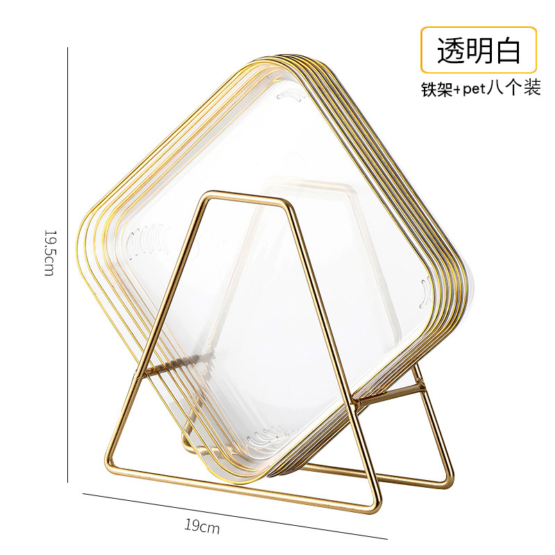 New Light Luxury Golden Edge Transparent Bone Dish Fruit Shell Spit Bone China Plate Nut Fruit Snack Plate Bone Plate Household 0714