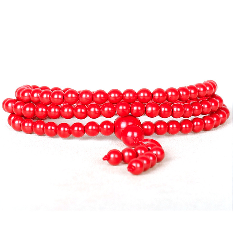 Yongyun Natural Cinnabar Loose Beads Wholesale Red Sand round Beads Finished Semi-Finished Products Iy Production Random Combination Bracelet Accessories